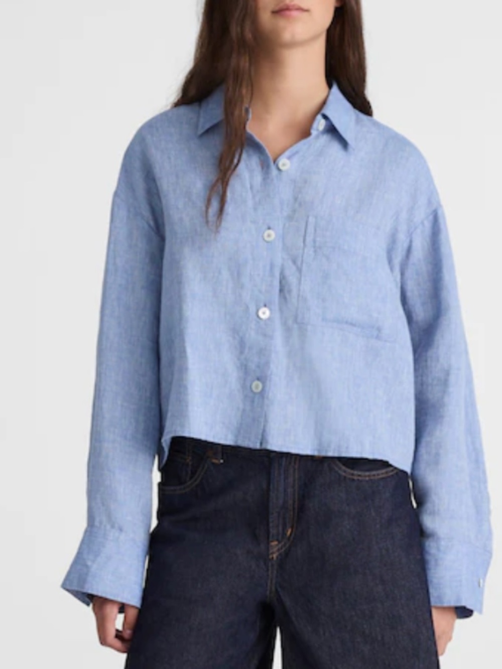 Madewell Straight-Hem Shirt in 100% Linen - Medium